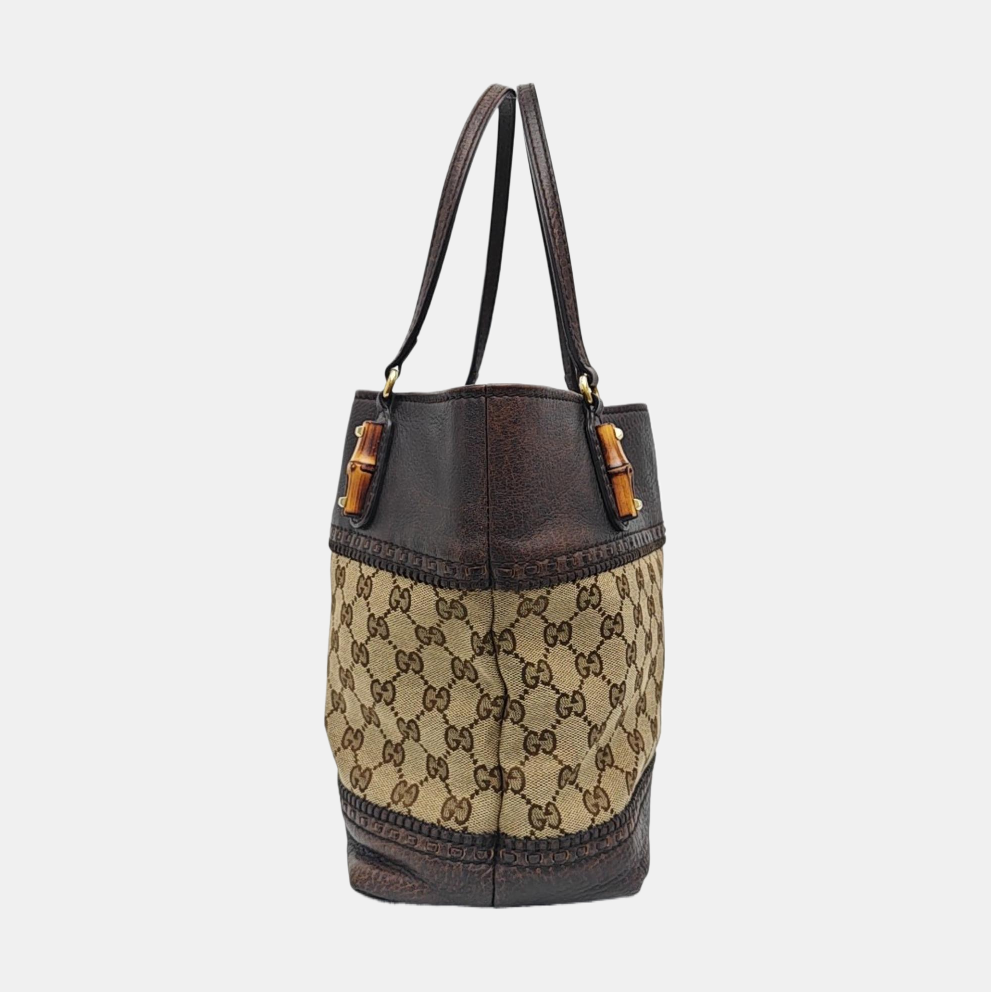 Monogram Canvas Tote Bag Beige
