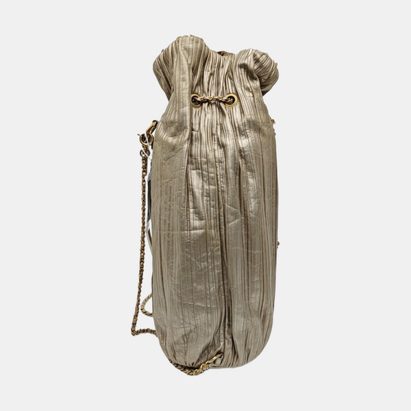Calfskin Bucket Bag Beige