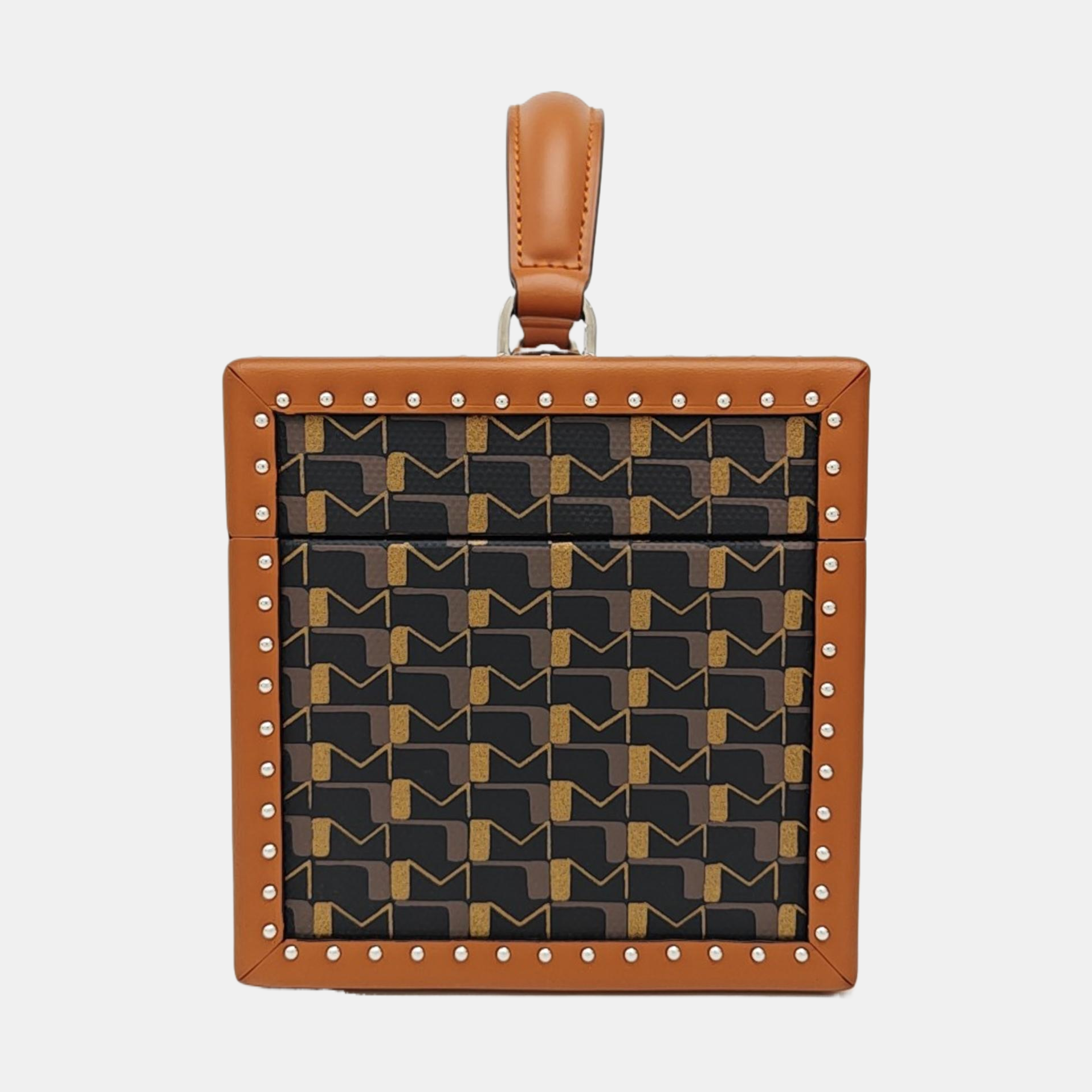 Coated Canvas Shoulder Bag Brown