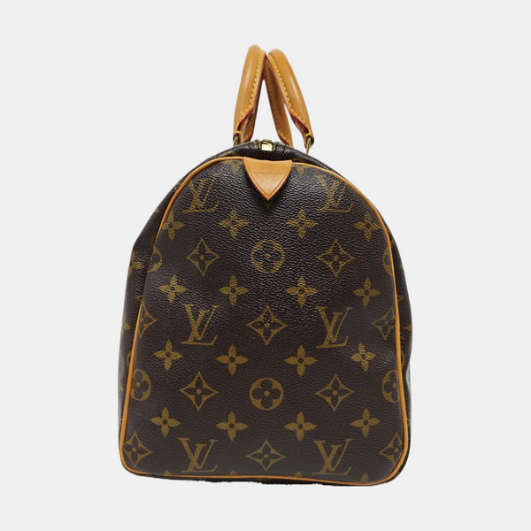 SPEEDY 30 Monogram Coated Canvas Brown