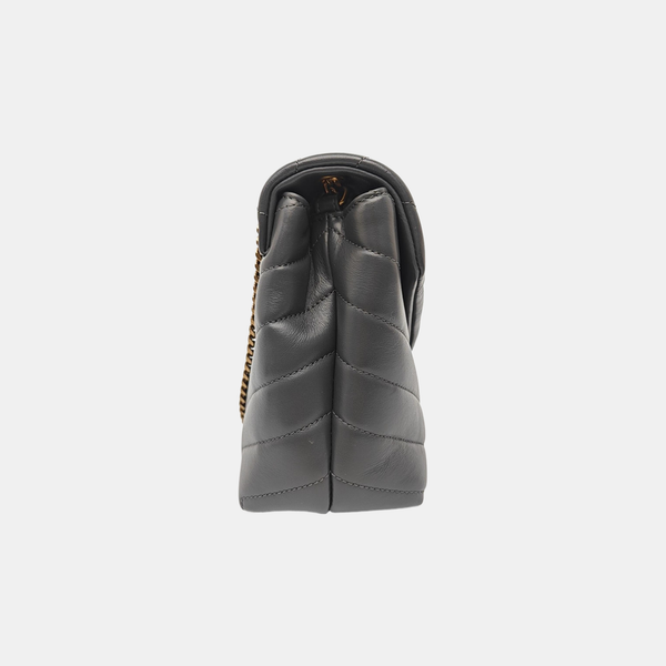 LOULOU Small Quilted Calfskin Gray