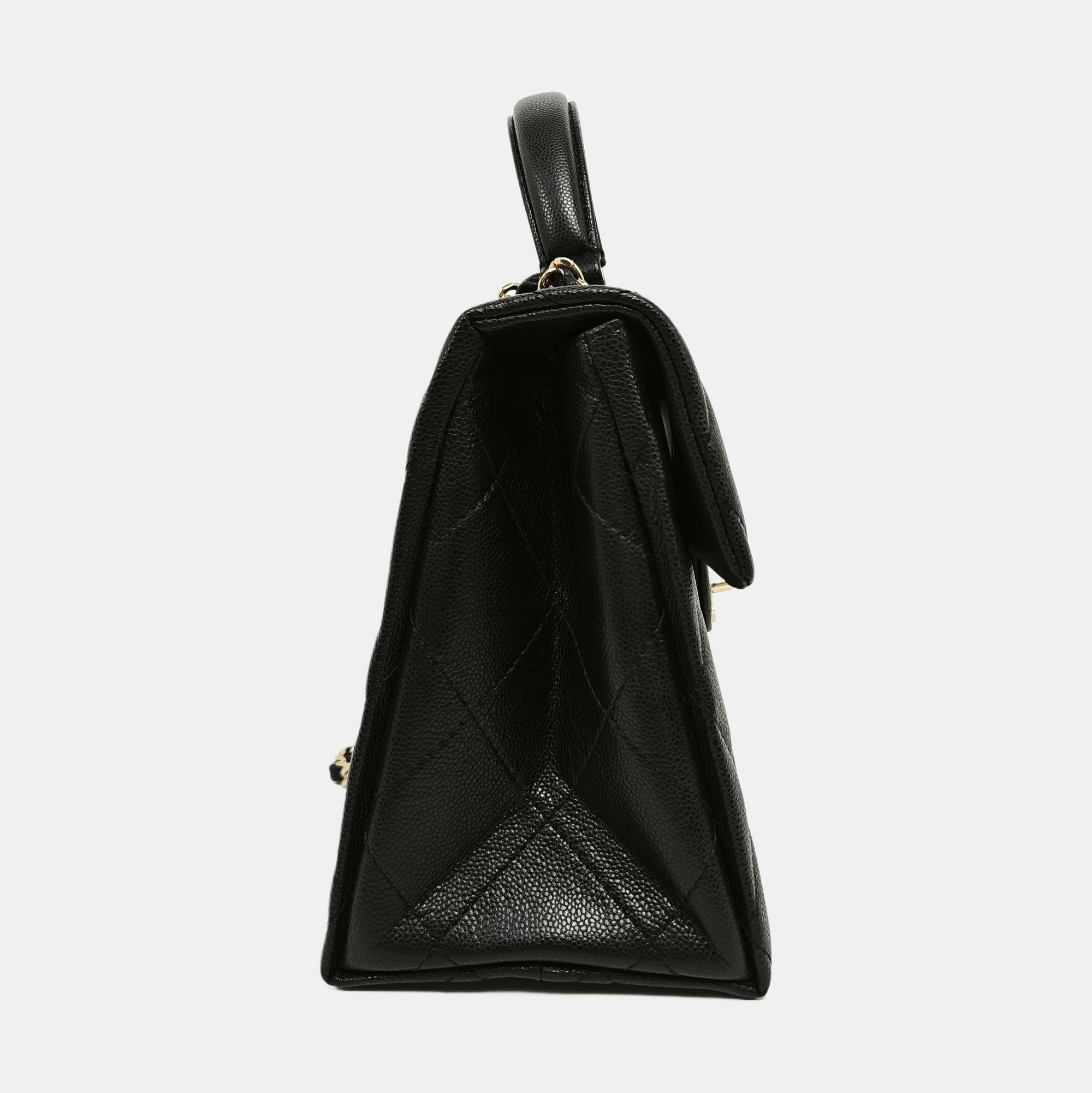 CLASSIC FLAP Quilted Grained Calfskin Black