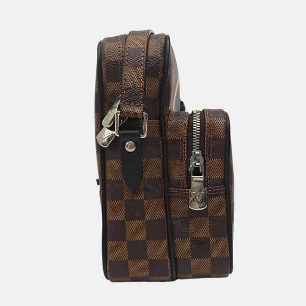 AMAZON Damier Ebene Coated Canvas Brown