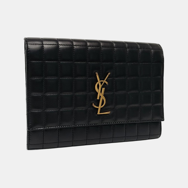 Quilted Lambskin Clutch Black