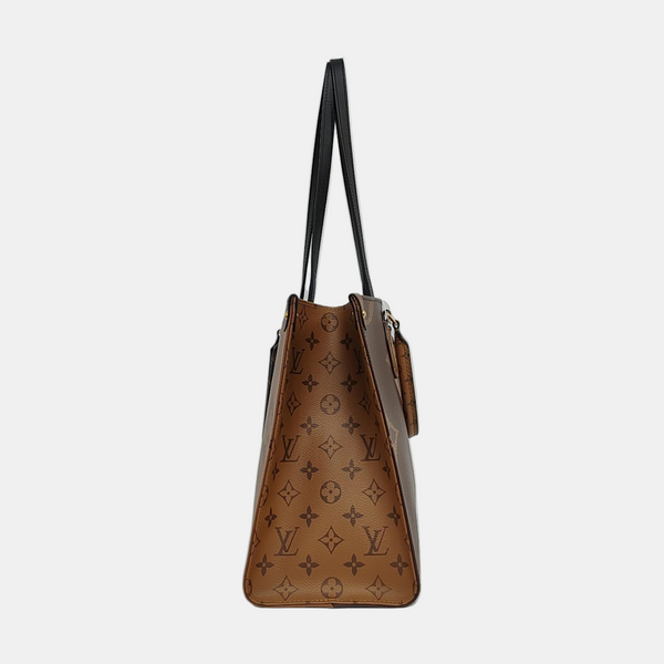 Authenticated pre-owned  ONTHEGO MM Monogram Coated Canvas Brown - Tote Bag at Looply