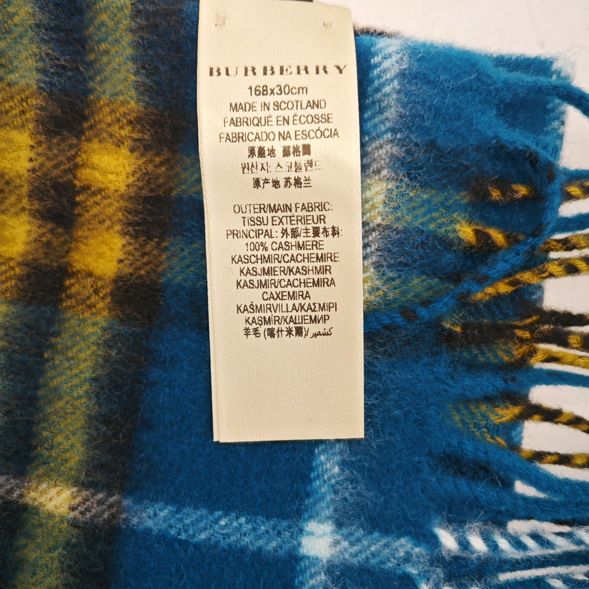 Cashmere Scarf Blue