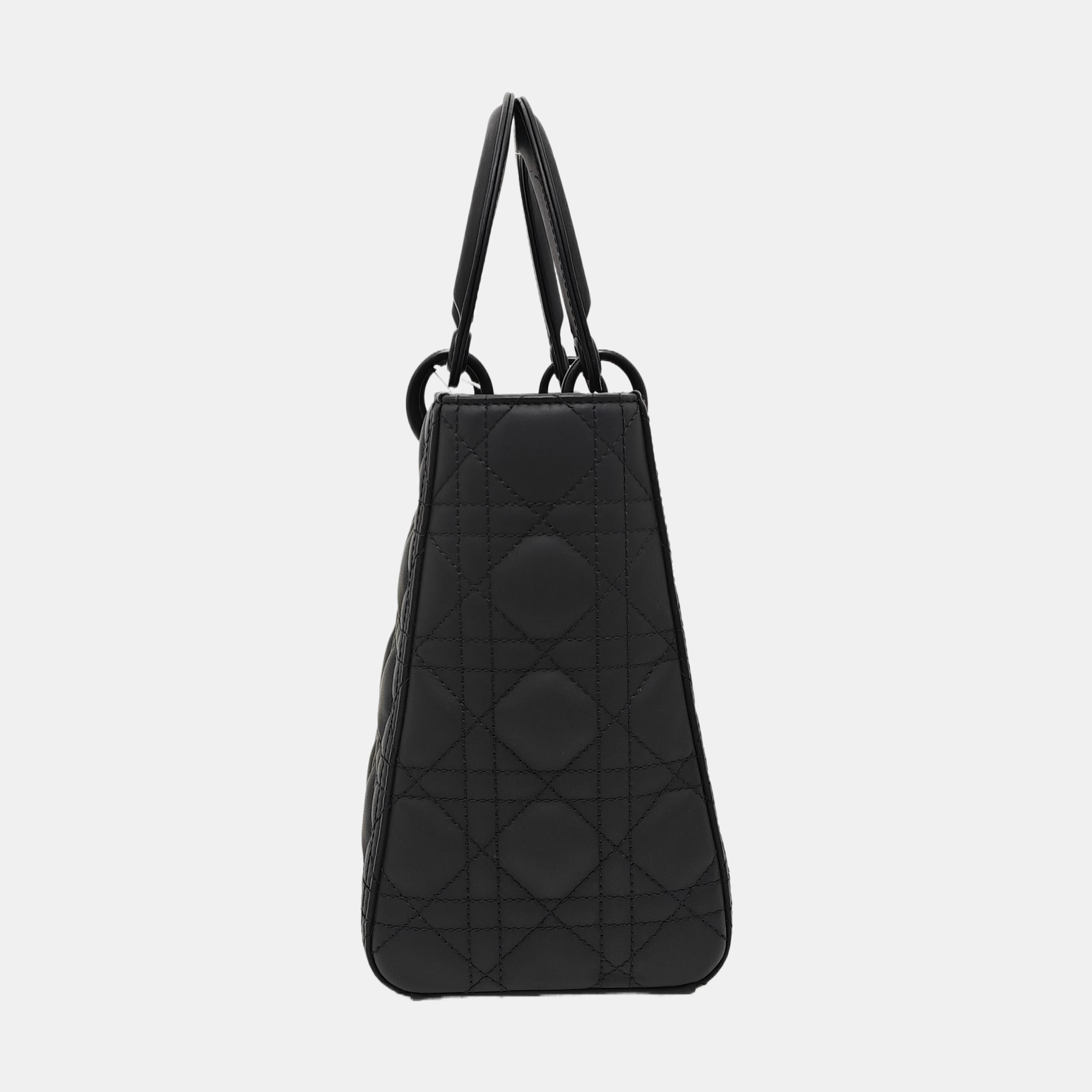 Lady Dior Medium Cannage Calfskin Black