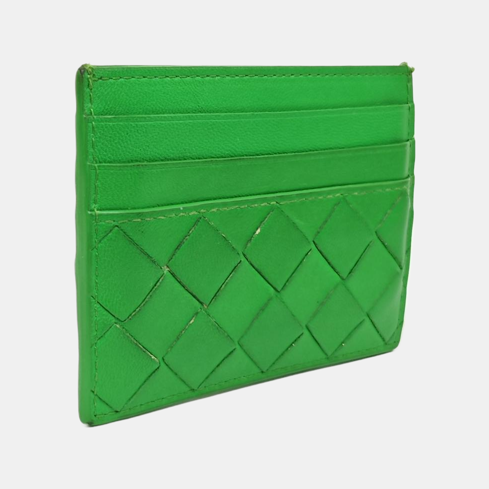 Lambskin Card Holder Green