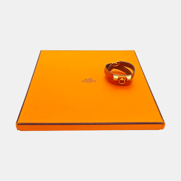Brazalete Rivale de piel naranja