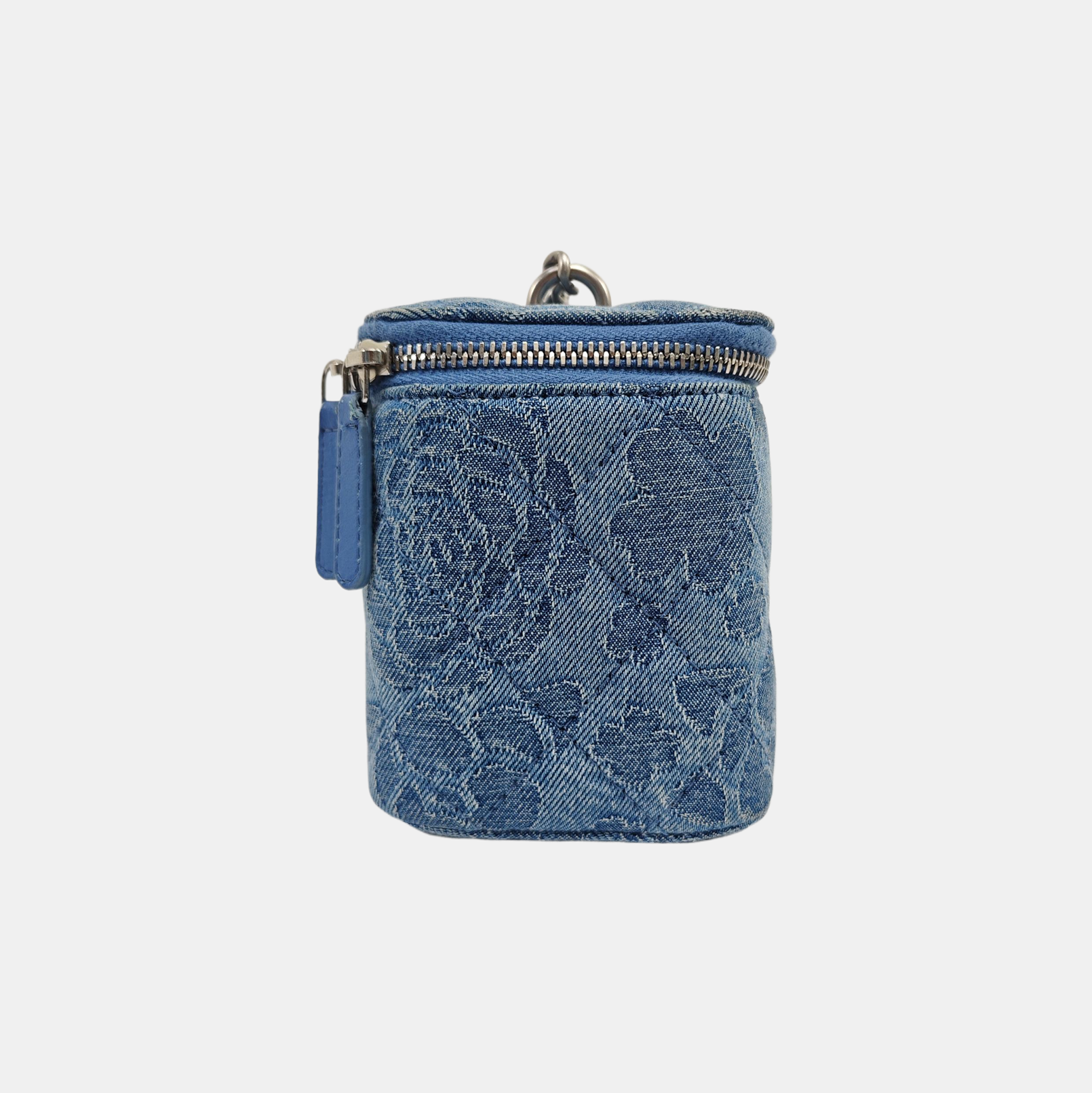 VANITY CASE Small Quilted Denim Blue