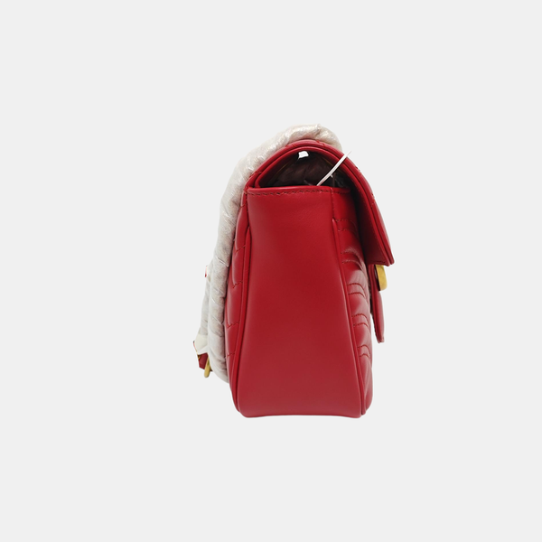 GG Marmont Medium Quilted Calfskin Red