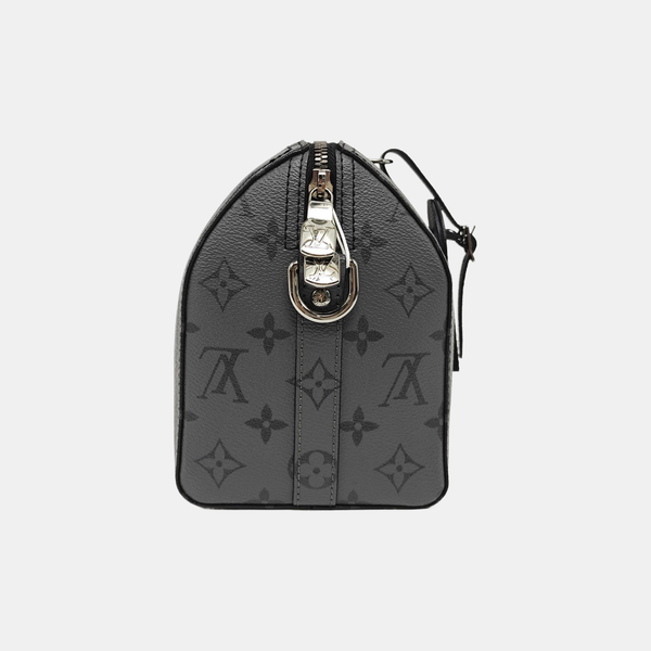 KEEPALL Monogram Coated Canvas Black