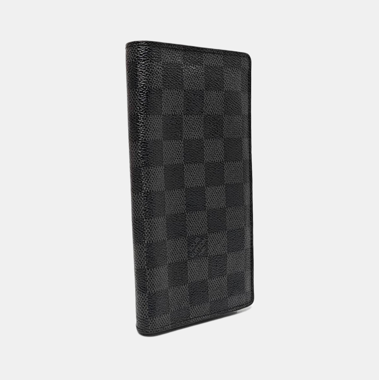 BRAZZA Damier Graphite Coated Canvas Gray Wallet