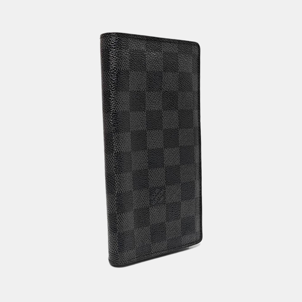 BRAZZA Damier Graphite Coated Canvas Gray Wallet