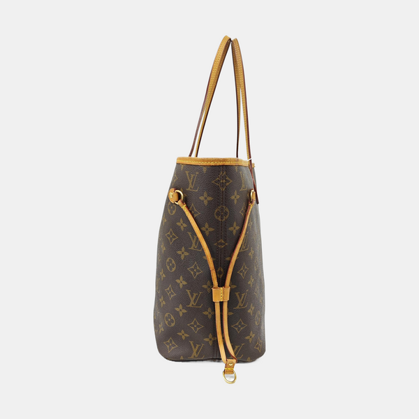 NEVERFULL MM Monogram Coated Canvas Brown