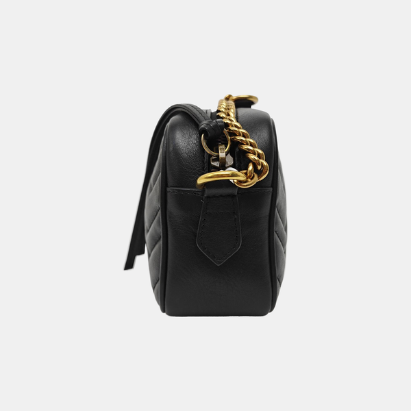 GG Marmont Mini Quilted Calfskin Black