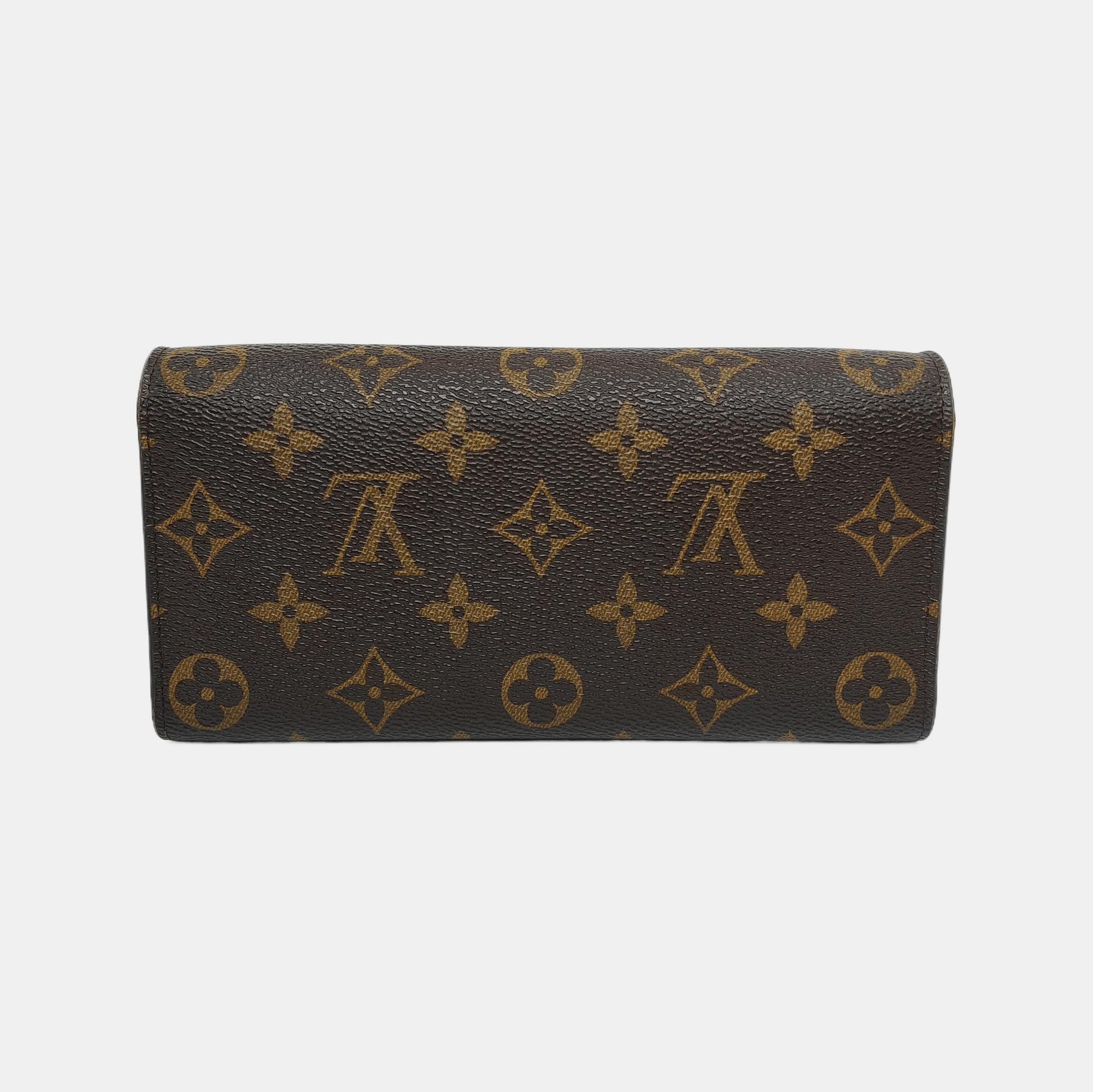 EMILIE Monogram Coated Canvas Brown Wallet