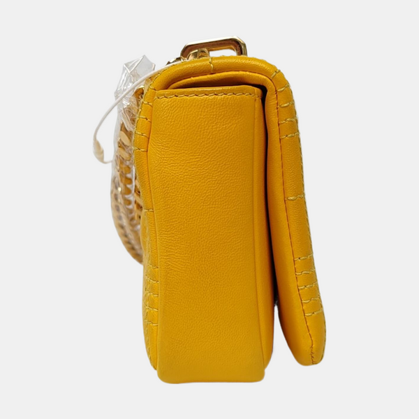 Lola Mini Quilted Lambskin Yellow