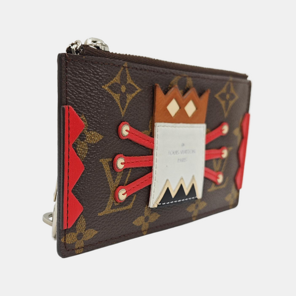 TRIBAL MASK Monogram Coated Canvas Brown Coin Purse