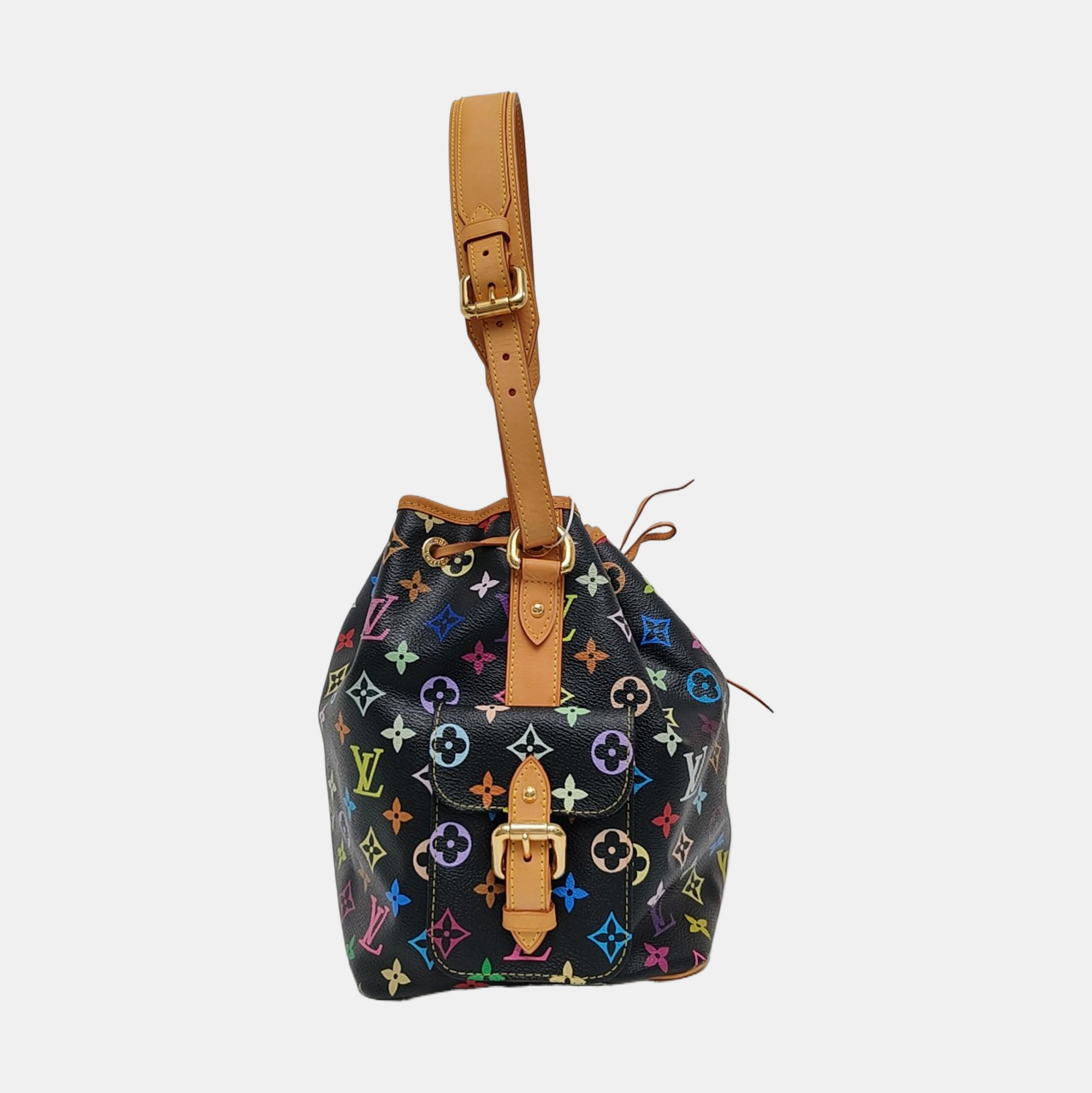 LV × TM NÉONOÉ MM Monogram Coated Canvas Black