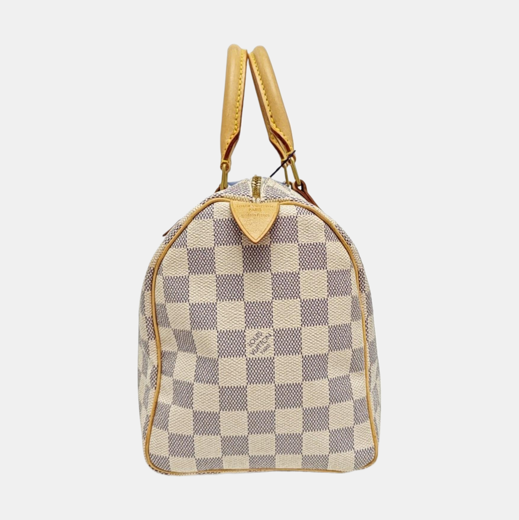 SPEEDY 25 Damier Azur Coated Canvas White