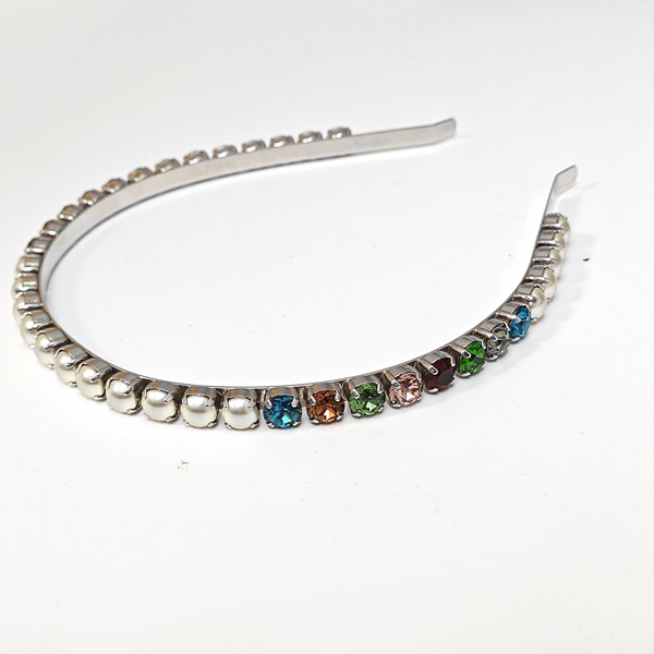 Faux Pearl Hairband Silver