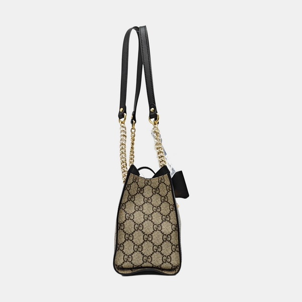 Padlock Small Monogram Coated Canvas Beige