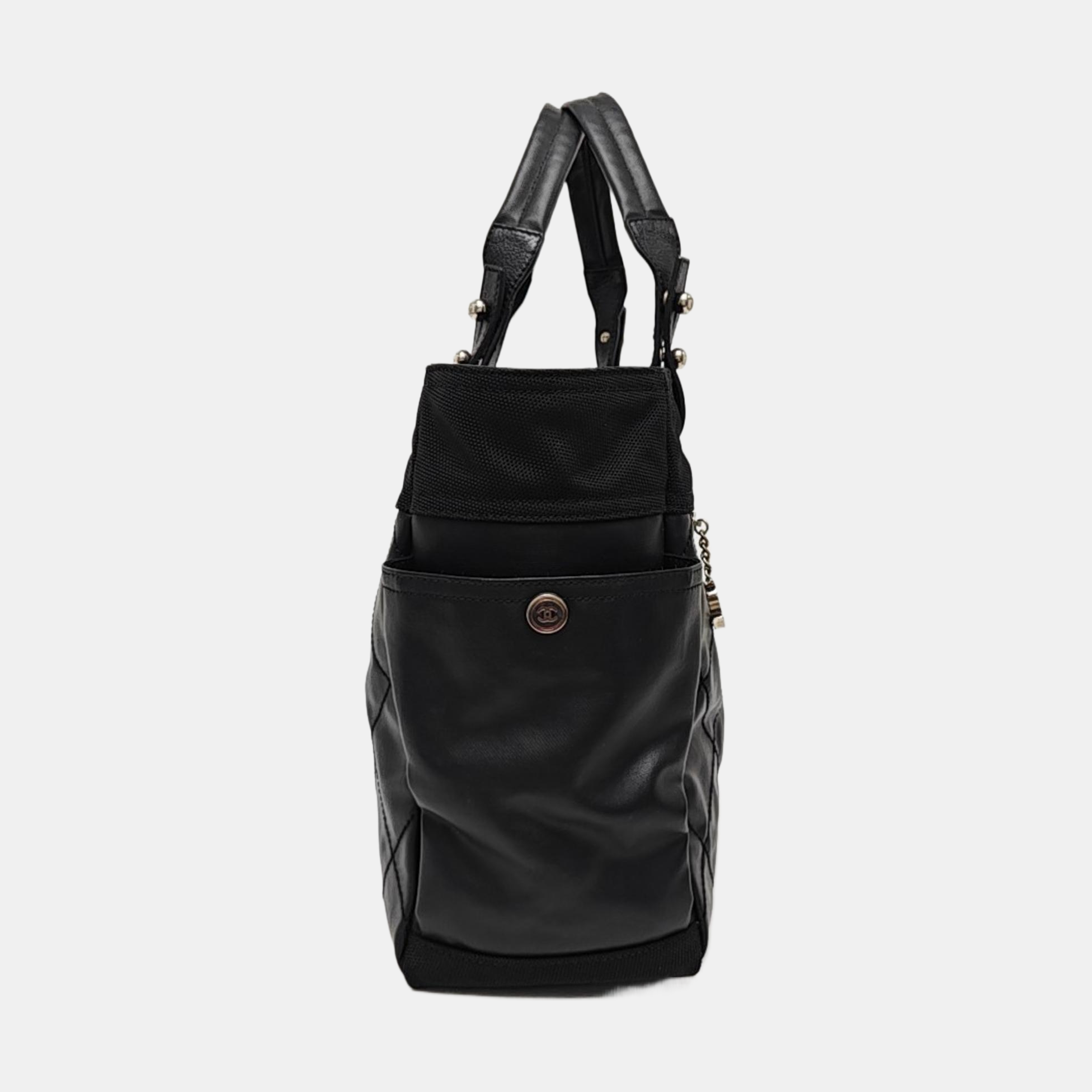 PARIS BIARRITZ Large Quilted Coated Canvas Black
