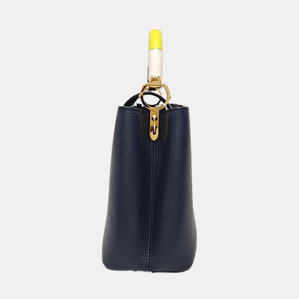 CAPUCINES MM Calfskin Blue