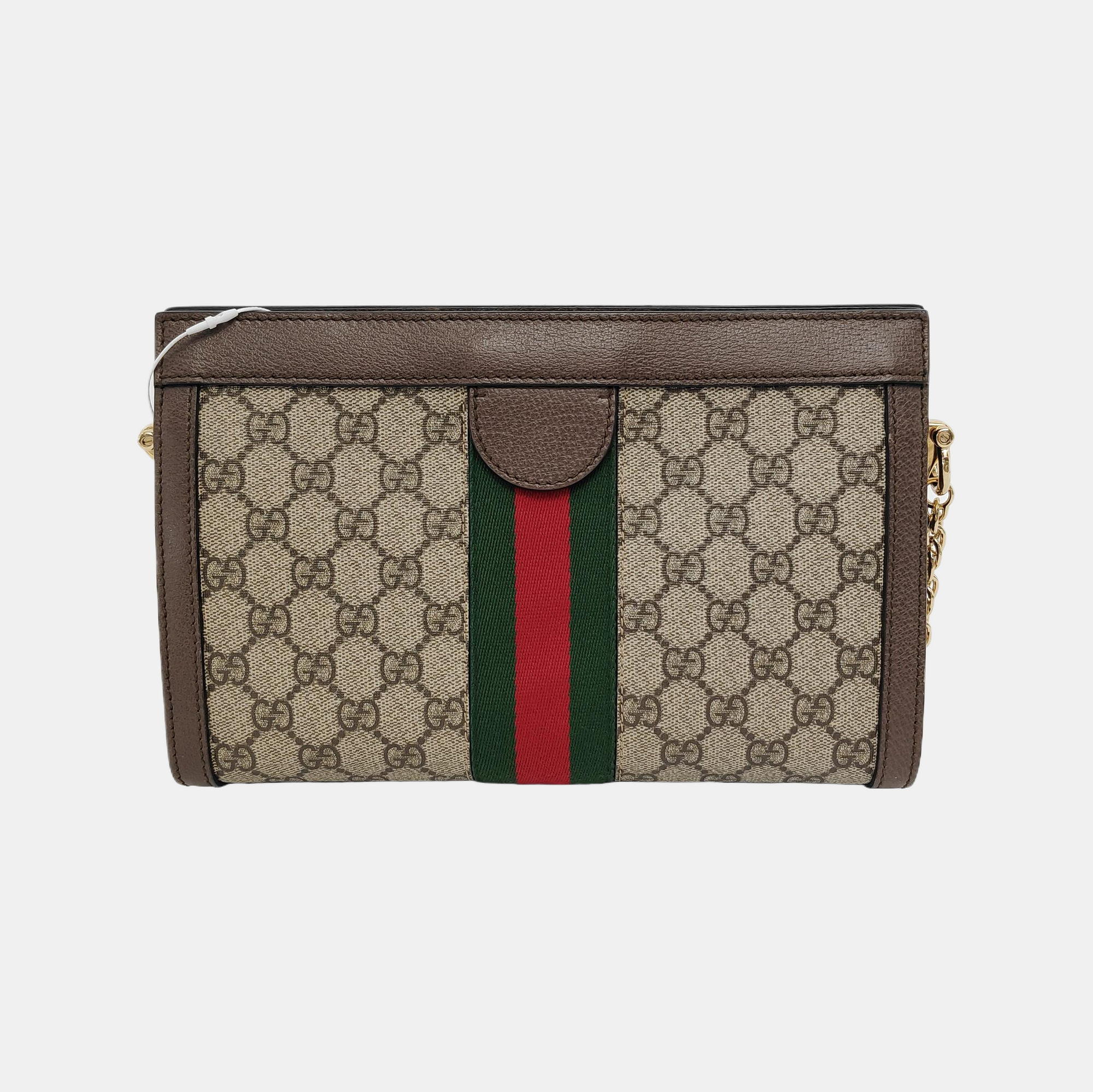 Ophidia Small Monogram Coated Canvas Beige