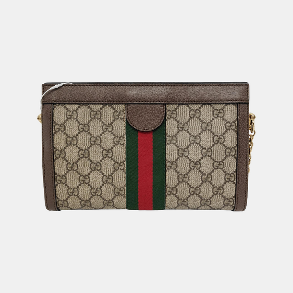 Ophidia Small Monogram Coated Canvas Beige
