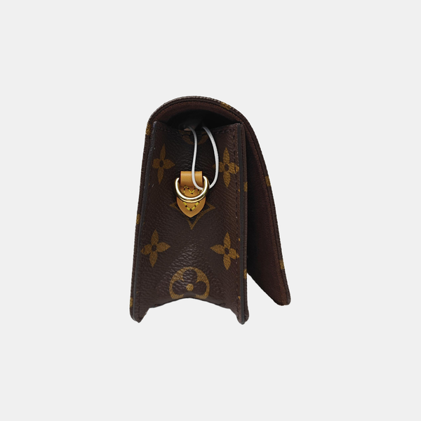Lily Monogram Coated Canvas Brown