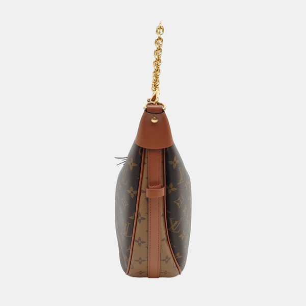 LOOP HOBO Monogram Coated Canvas Brown