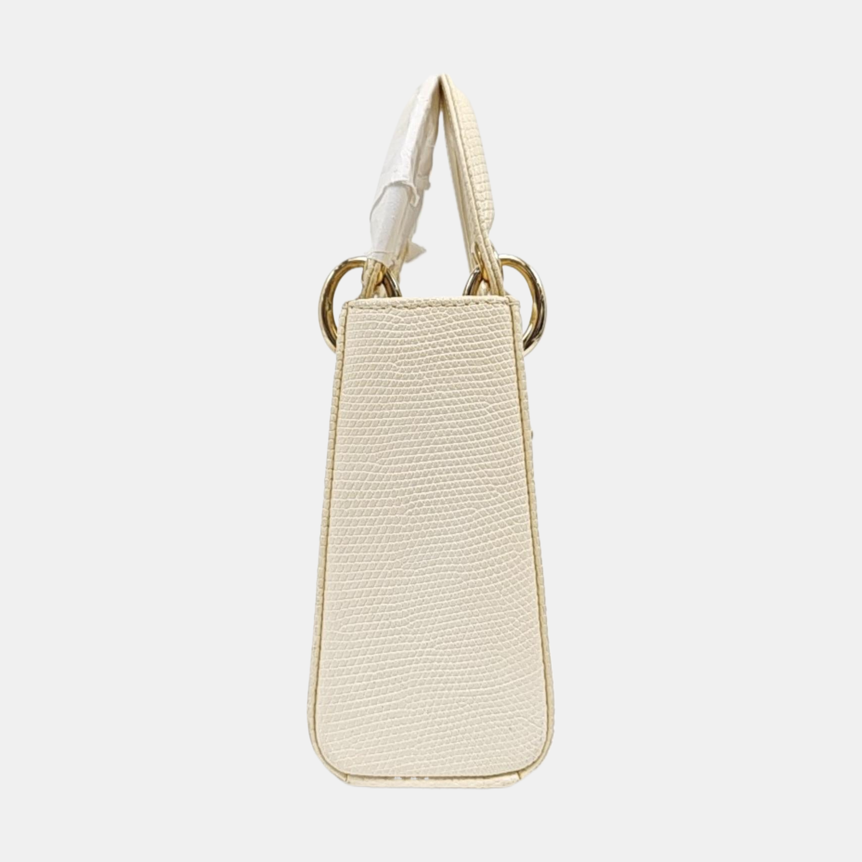 Lady Dior Mini Lizard Yellow