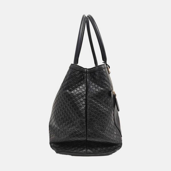 Monogram Calfskin Tote Bag Black