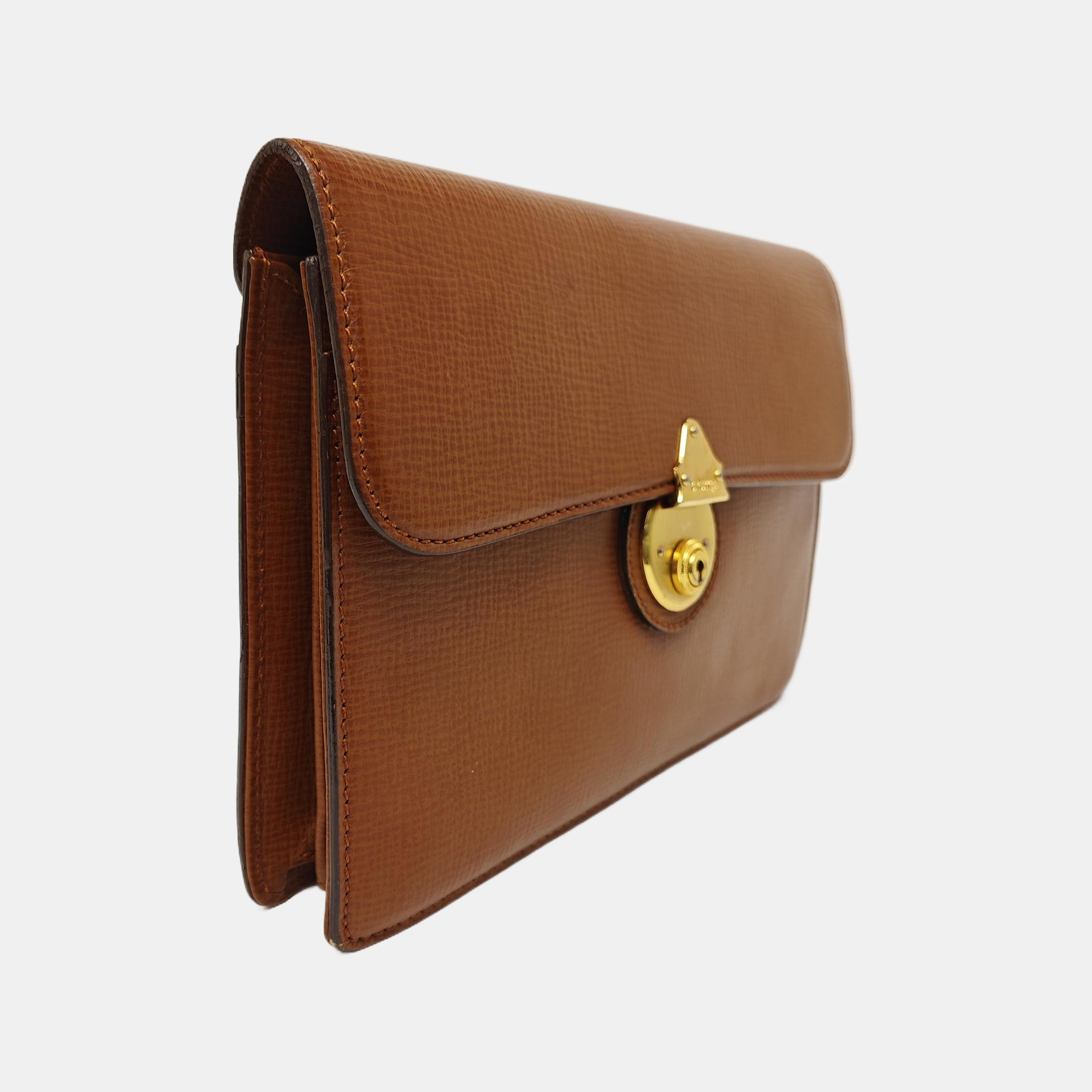 Calfskin Clutch Brown