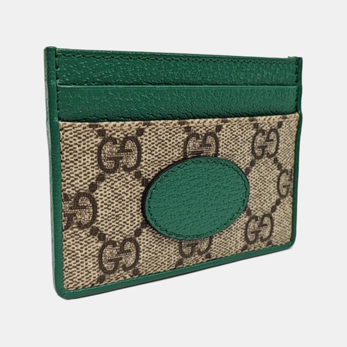 Retro Monogram Coated Canvas Green Card Holder