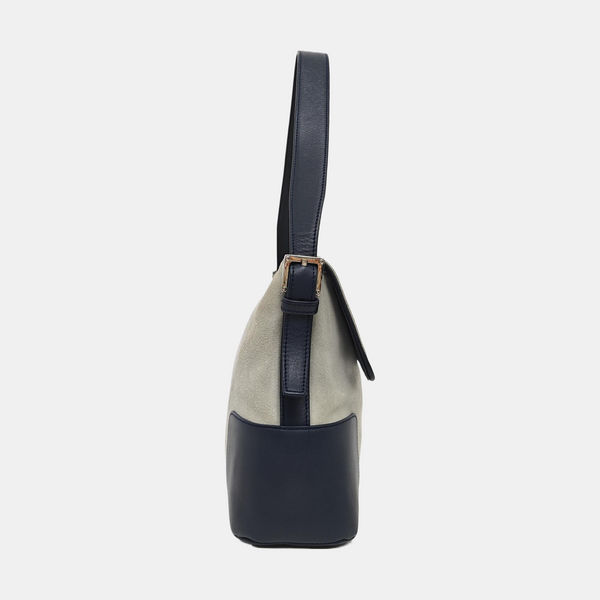 Suede Shoulder Bag Blue