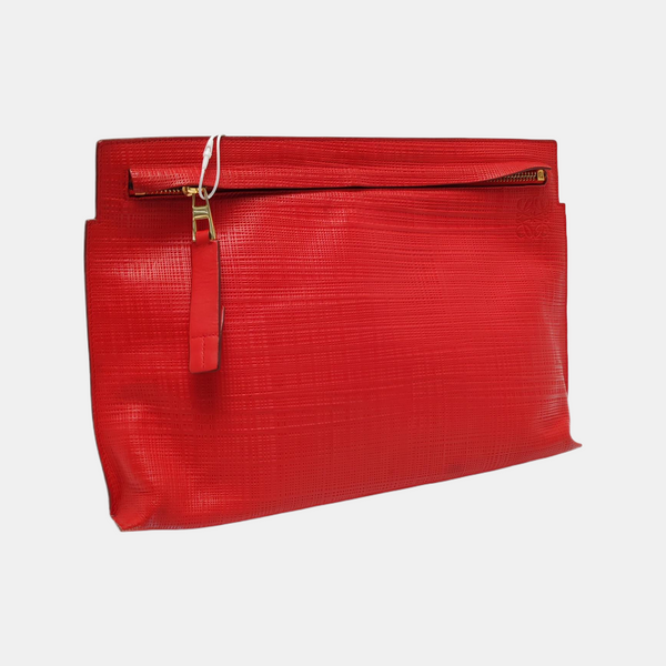T Pouch Calfskin Red