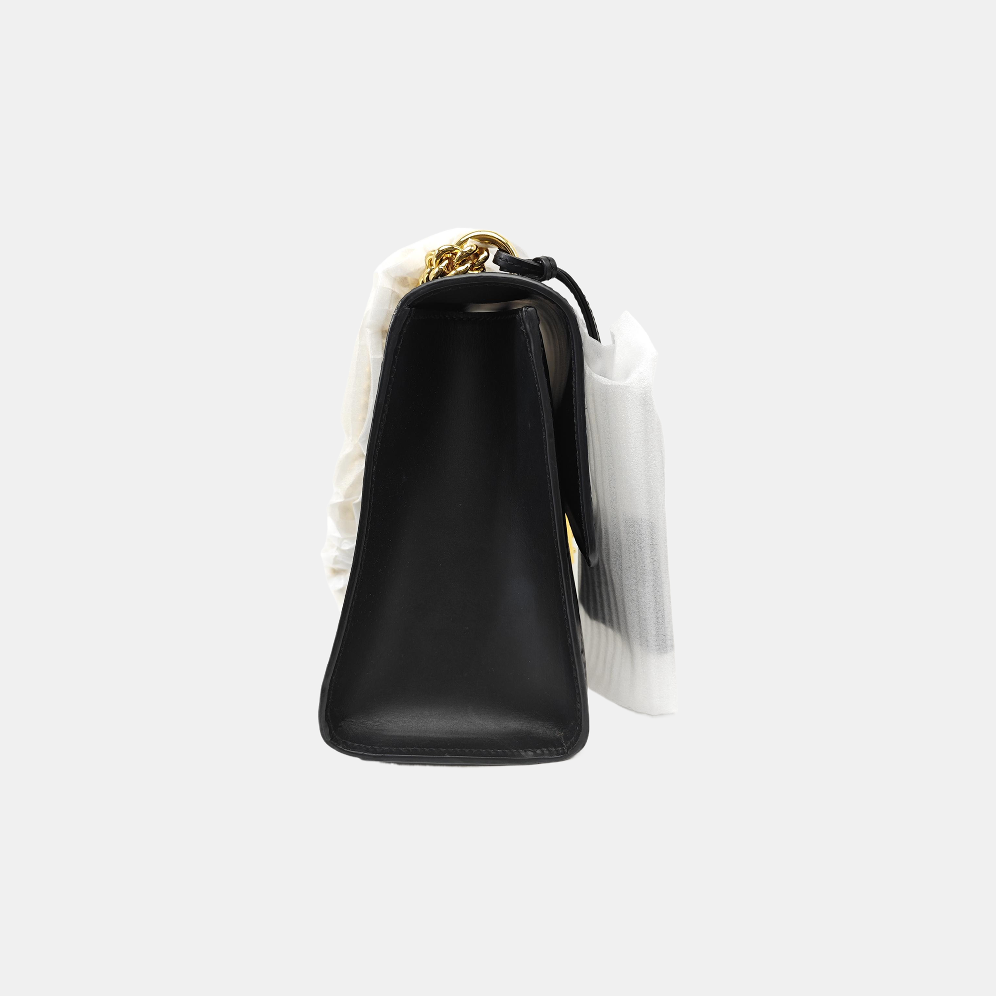 Padlock Medium Monogram Calfskin Black