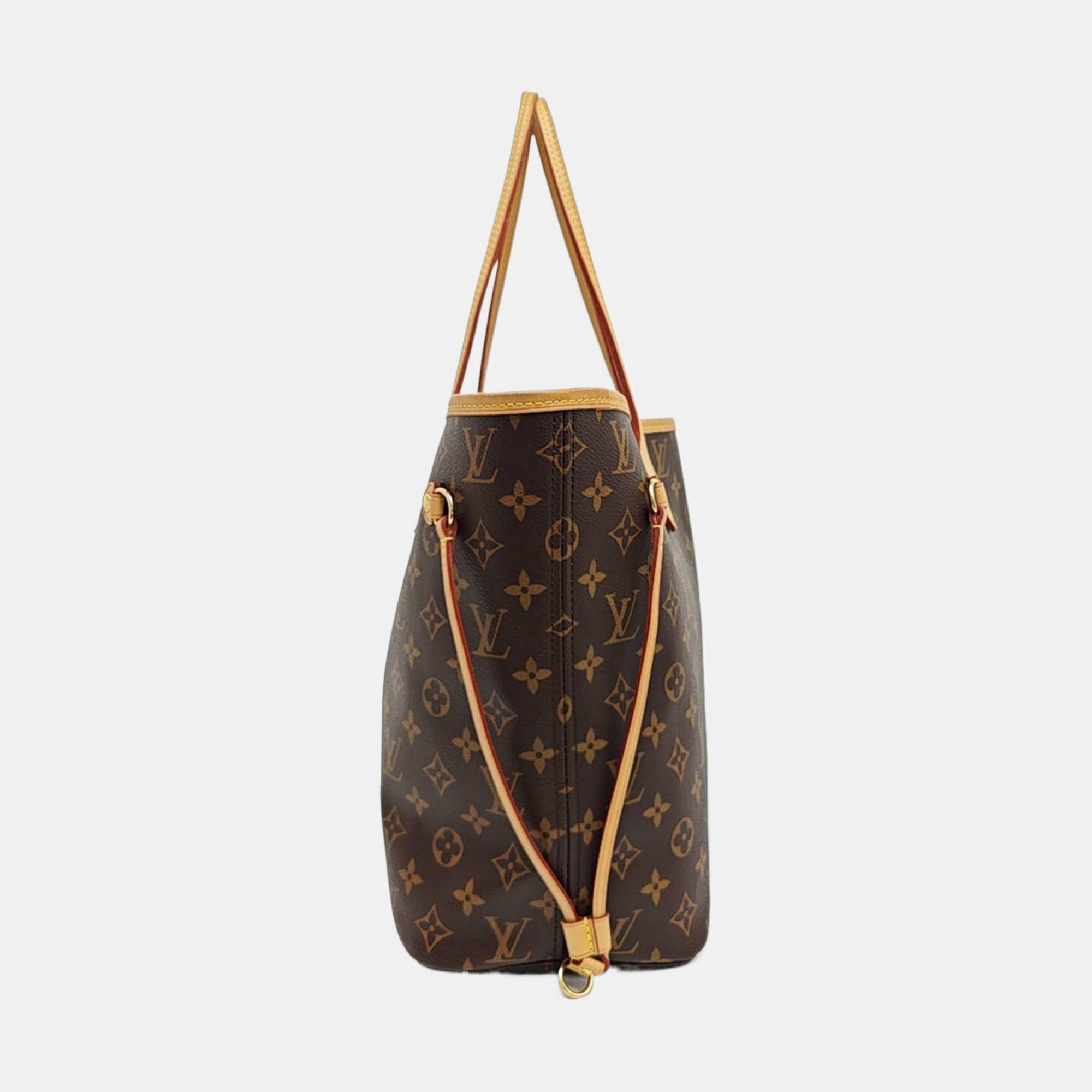 NEVERFULL MM Monogram Coated Canvas Brown