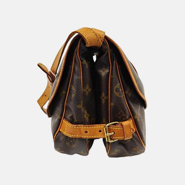 SAUMUR 30 Monogram Coated Canvas Brown