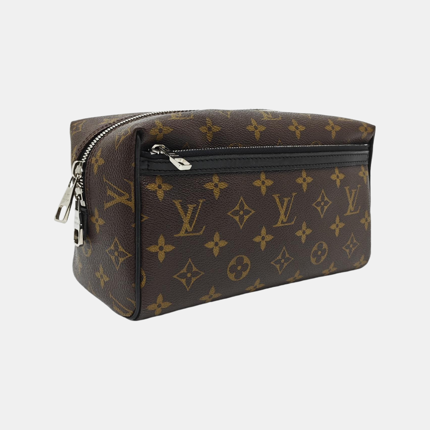 Monogram Coated Canvas Clutch Brown