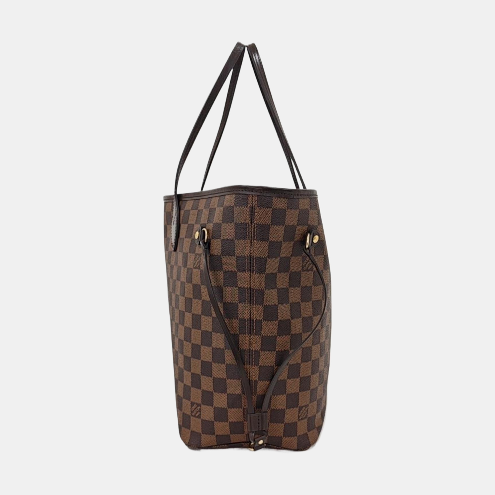Authenticated pre-owned  NEVERFULL MM Damier Ebene Coated Canvas Brown - Tote Bag at Looply