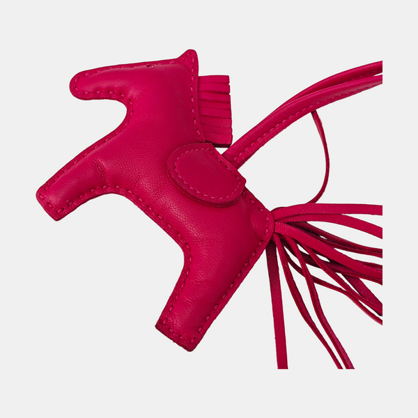 Leather Bag Charm Red