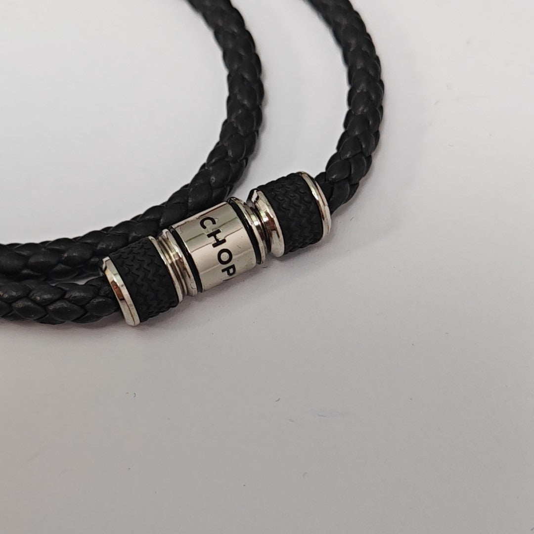 Leather Black Bangle