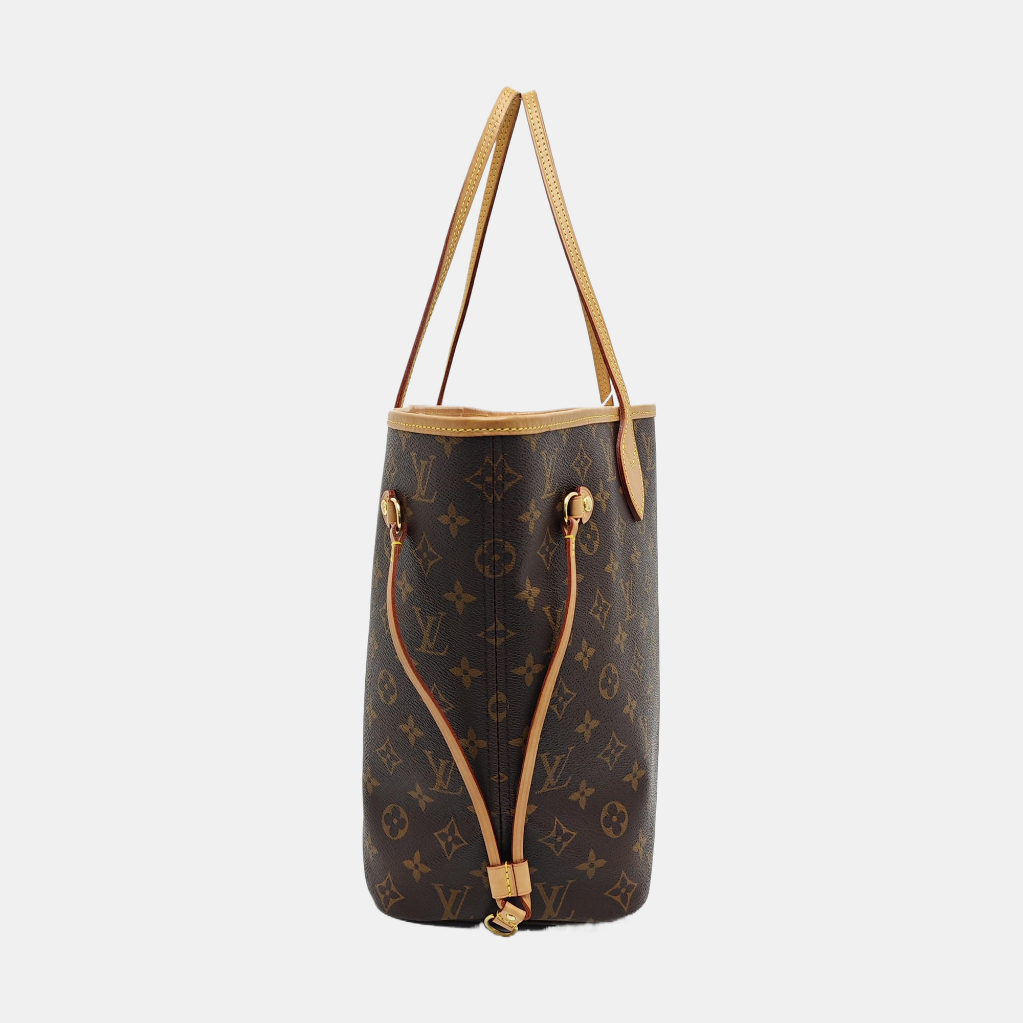 NEVERFULL MM Monogram Coated Canvas Brown