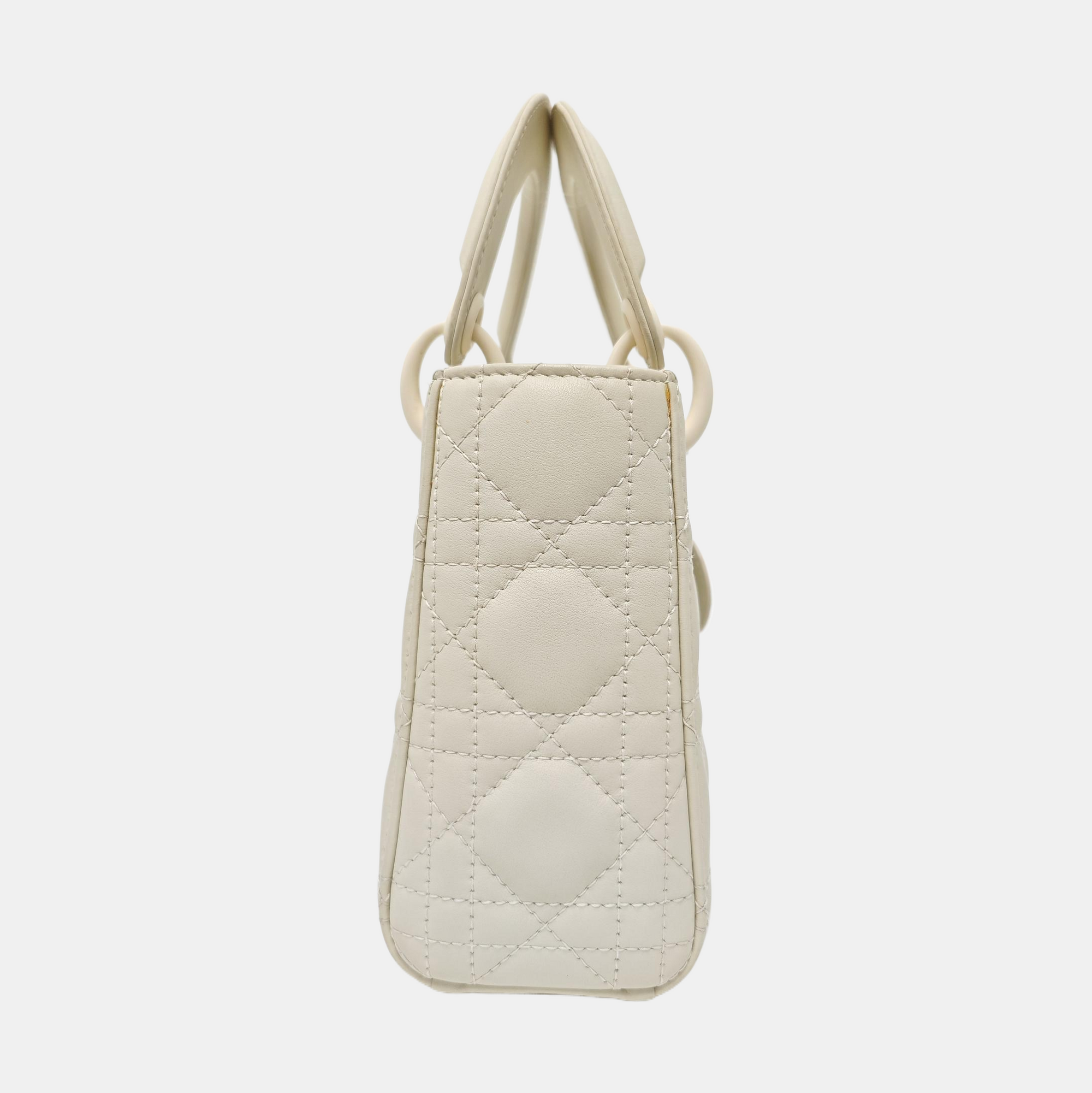Lady Dior Mini Cannage Lambskin White
