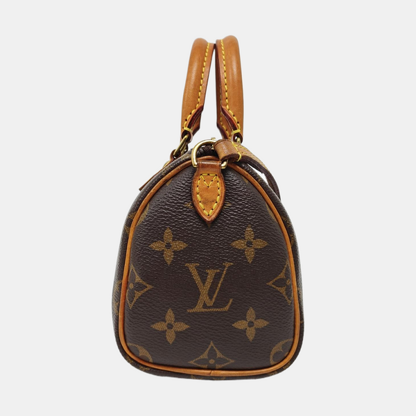 SPEEDY Nano Monogram Coated Canvas Brown