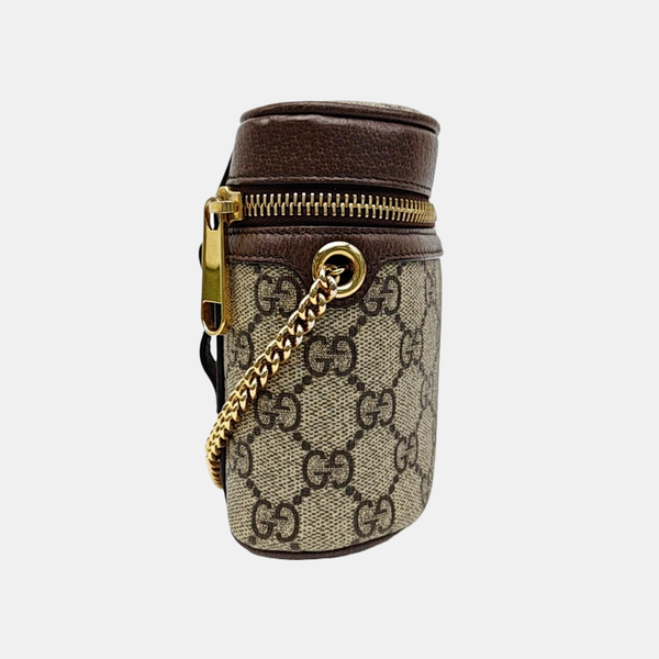 Coated Canvas Shoulder Bag Brown